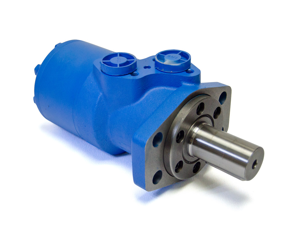 Metaris MMPS Series Low Speed High Torque Orbital Motors. MMPS Series Genuine Metaris Orbital Motor painted blue on white background.
