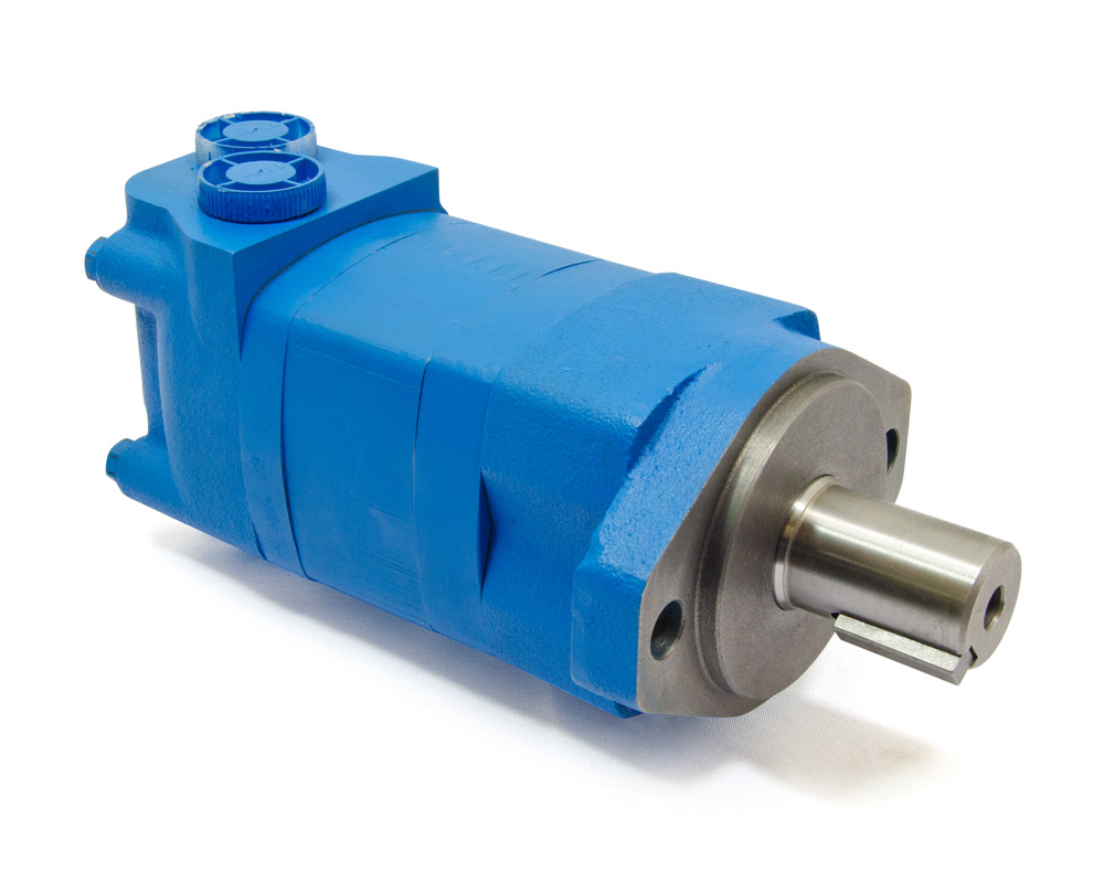 Metaris MMS Series Low Speed High Torque Orbital Motors. MMS Series Genuine Metaris Orbital Motor painted blue on white background.